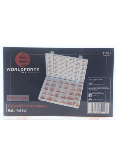 Worldforce Bakır Pul Seti Bakır Conta Seti 400 Parça Asorti N11.28603
