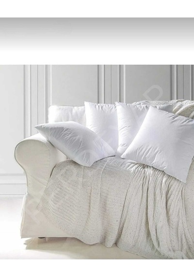 Perdeyap Premium 4'lü Kırlent Iç Yastık Ultra Dolgun Silikon Elyaf 45 X 45 Cm Beyaz Beyaz