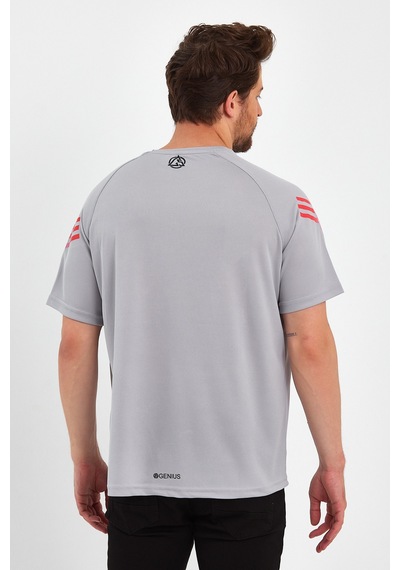 Genius Store Erkek Spor Tişört Baskılı Fitness Antrenman Fit G