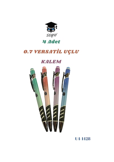 Versatil Uçlu Kalem Setleri 0.7 Mm Rengarenk Modeller Mor