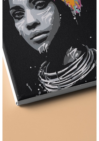 Webstyle Afrikalı Güzel 1 Sayılarla Boyama Seti Kasnaklı 40x50 Cm