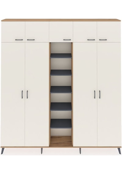 Arges Dolap 12 Raflı 9 Kapaklı 2 Askılı 220x30x243 Çam-aytaşı/antrasit Aytası/antrasıt Arges Dolap 12 Raflı 9 Kapaklı 2 Askılı 220x30x243 Çam-aytaşı/antrasit Aytası/antrasıt