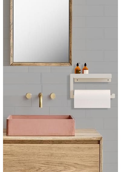 Rulo Kağıt Havluluk Peçetelik Banyo Düzenleyici BEYAZ KAGITHAVLU