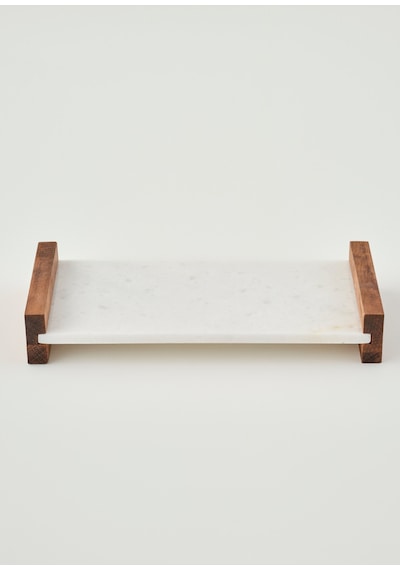 Bella Maison Olmo Mermer Dekoratif Tepsi Naturel 15x30 Cm