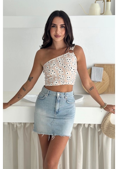 Asprin Fashion Tek Omuz Atlet Krem Krem