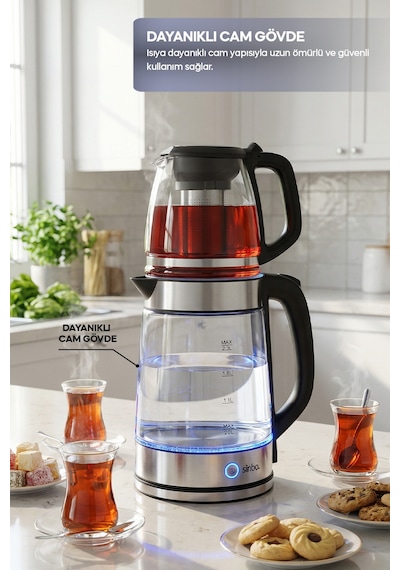 Sinbo STM-5990 2 Si 1 Arada 2 L Çay Makinesi Ve Kettle