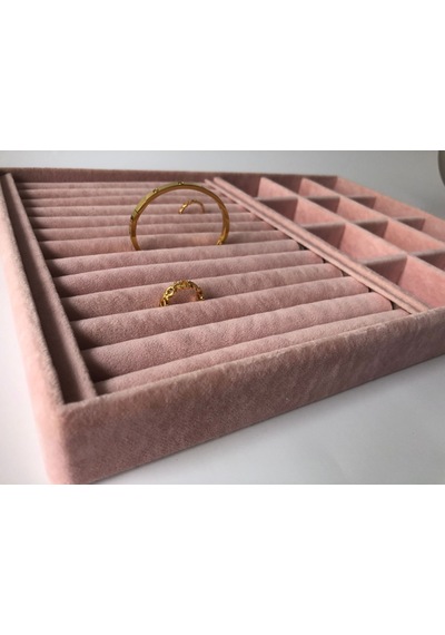 Yerli Üretim Venedik Model Süet Kumaş Pembe 34/24 Cm Tırnaklı-sos