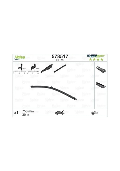 Valeo 578517 Silecek Supurgesi Tek 1473406 1473407 1609967080