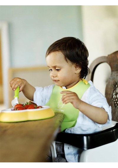 Hazneli Mama Önlüğü Çocuk Bebek Mama Önlüğü Renkli Önlük Plastik