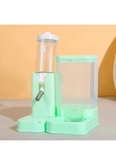 Özel Üretim Besleme Seti Kemirgen Hamster Mama Ve Su Kabı - 2'si 1 Arada - 80 Ml Su Haznesi
