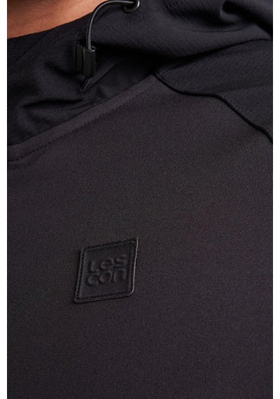 Lescon 25ntes001117 Erkek Fermuarlı Kapşonlu Sweatshirt Siyah