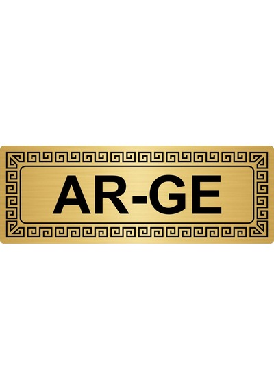 Ar-Ge 7Cmx20Cm Metal Yönlendirme Levhası Altın Renk Metal