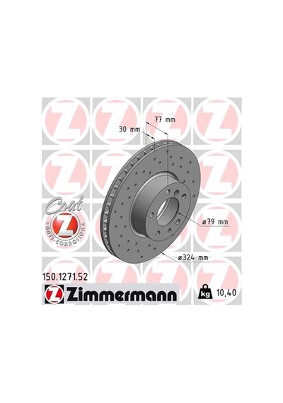Zımmermann Fren Dıskı On Bmw E39 E32 E38 E31 Delıklı Zımmermann 150.1271.52 34116757747