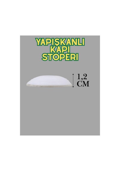 Yapışkanlı Kapı Kolu Stoperi Beyaz - Duvar Koruyucu Tampon Silikon Kapı Arkası Stopu-boya Koruyucu Disk Stoper-kapı Çarpma Engelleyici