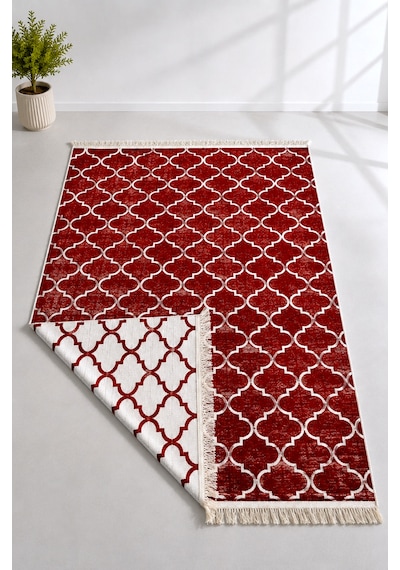 Kilim Paspas Çok Amaçlı Halı Makinede Yıkanabilir Toz Yapmaz Kırmızı