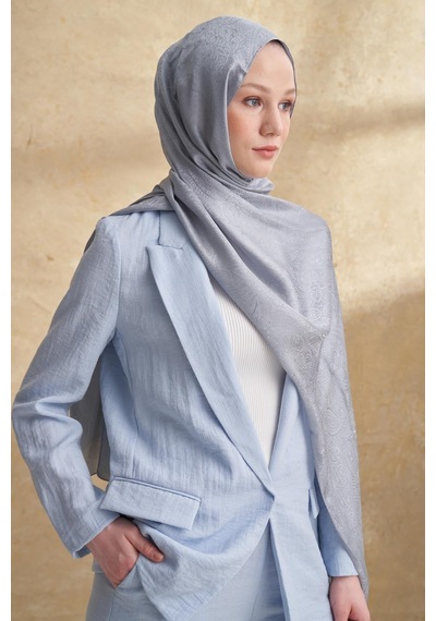 Armanda Jose Jakar Ethnic Desen Şal- 3303 Gri-Füme