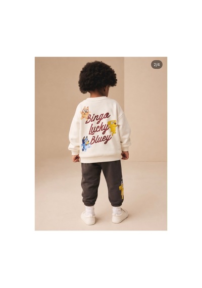 Luccokids Bluey Cocuk Takım Beyaz Beyaz
