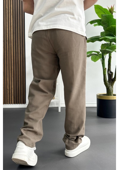 Edwox Erkek Beli Düğmeli Pantolon Kahverengi Edw469 Edwox Erkek Beli Düğmeli Pantolon Kahverengi Edw469
