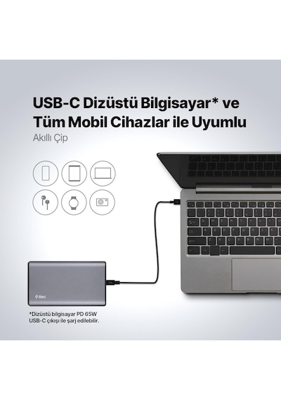 Ttec 2BB216 Recharger Pro LCD 15.000 mAh Pd 65 W Taşınabilir Hızlı Şarj Aleti