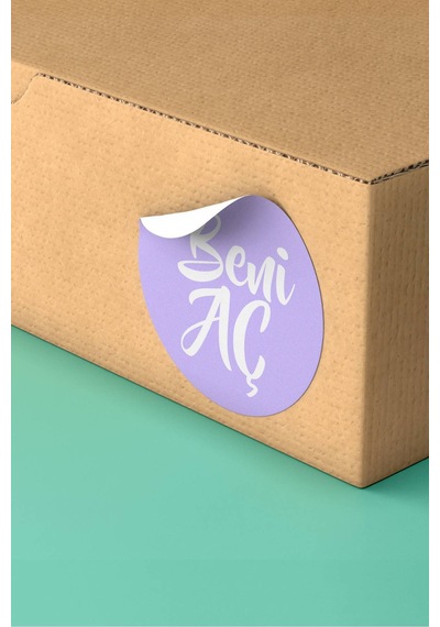 Mor Beni Aç Sticker 3x3cm St2370 Çok Renkli
