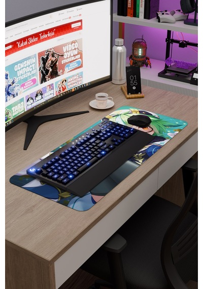 Sucrose Genshin Impact Anime Oyuncu V2 - 70x30 Xl Gaming Mouse Pad Fare Altlığı