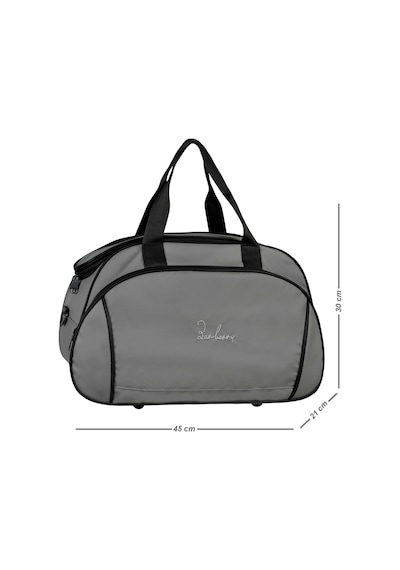 Galb Leather Modern Kumas Full Astarli Kopuklu El Ve Omuzda Tasinabilir Seyahat Ve Spor Cantasi Gri