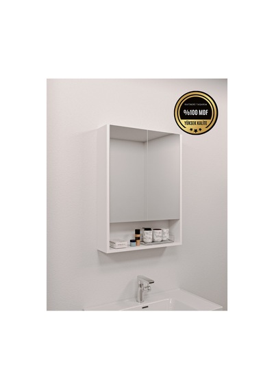 Lotus Banyo Dolabı Aynalı Raflı Kapaklı 6998 Lotus Banyo Dolabı Aynalı Raflı Kapaklı 6998