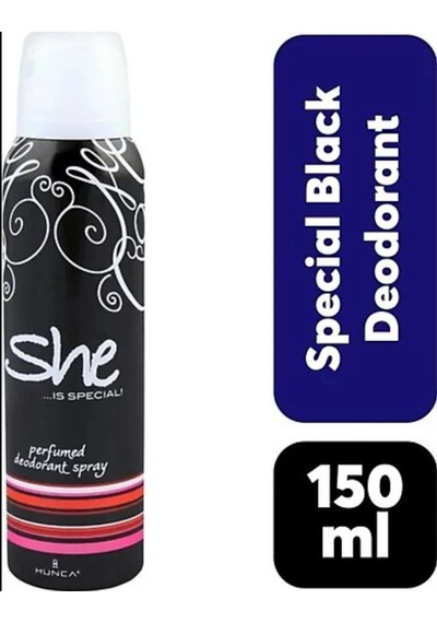 She Special Black Kadın Sprey Deodorant 150 ML