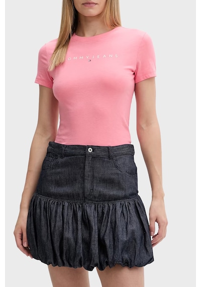 Tommy Jeans Bayan T Shirt Dw0dw18398 Tıe Pembe