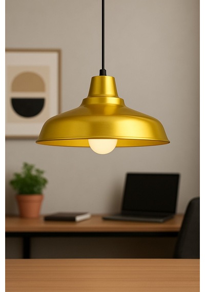 Lunora Metal Tekli Gold Sarkıt Avize Retro Model Salon Avize