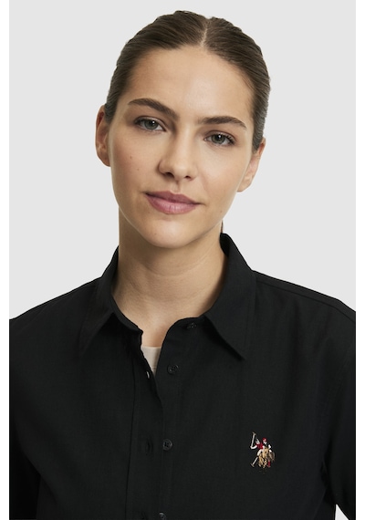 U.s. Polo Assn. Kadın Siyah Gömlek Basic 50320204-vr046