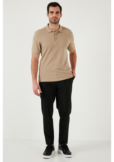 Buratti Pamuklu Regular Fit Düğmeli Erkek Polo Yaka T Shirt 5902127 Vizon