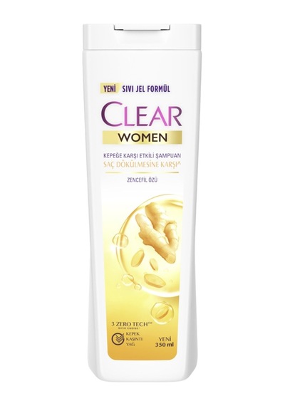 Clear Zencefil Şampuan 350 Ml Kepeğe Karşı Etkili Saç Dökülmesine Karşı - 4 Adet Tarı