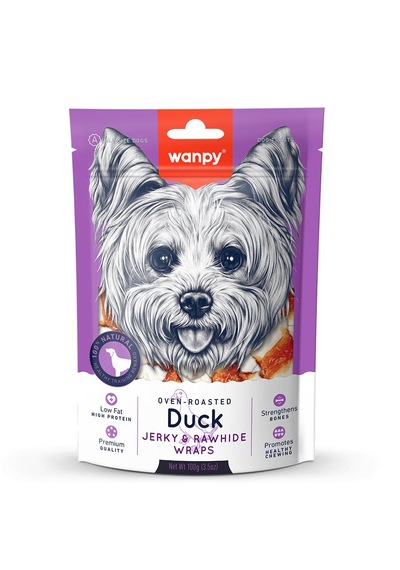 Wanpy Deri Üzerine Ördek Sarılı Köpek Ödülü 100 G