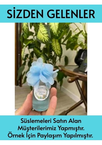 Okyanus Mavisi Rengi Boş Plastik Şişe 25 Adet 50 Ml Kolonya Söz Nişan Düğün Nikah Dnz21taçmavi