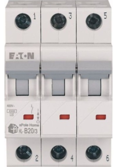 Eaton Hl-b20/3 Minyatür Devre Kesici - 4,5ka - B Eğrisi - 3x20a