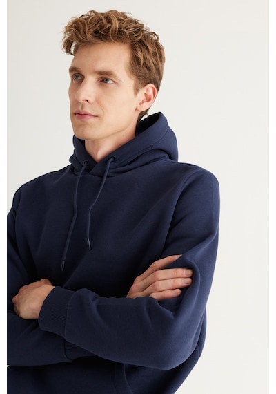 Ac&Co / Altınyıldız Classics Standart Fit Normal Kesim Kapüşonlu Kanguru Cepli Pamuklu Erkek Sweatshirt - Lacivert Ac&Co / Altınyıldız Classics Standart Fit Normal Kesim Kapüşonlu Kanguru Cepli Pamuklu Erkek Sweatshirt - Lacivert