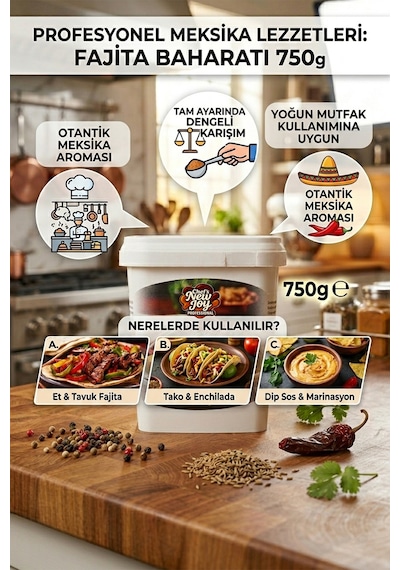 Fajita Baharatı 750 G X 8 Adet - 1 Koli Koli Bazlı Avantaj Paketi