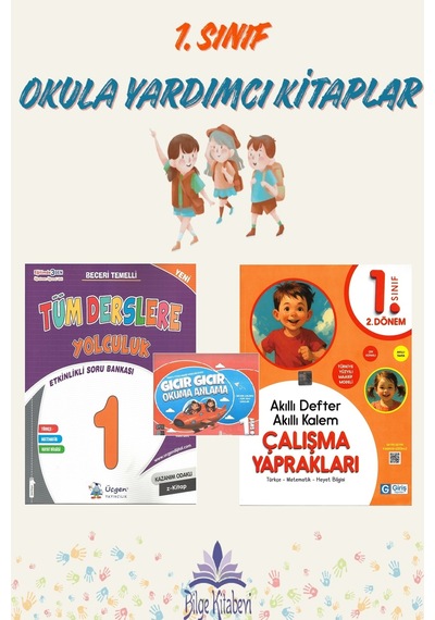 1. Sınıf 2.dönem Tüm Derslere Yolculuk+ Akıllı Defter Çalışma Yaprakları + Okuma Anlama