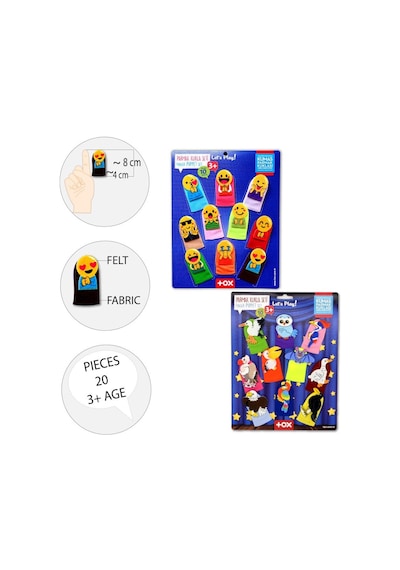 2 Set - 20 Parça Tox  Emojiler ve Uçan Hayvanlar Parmak Kukla T106
