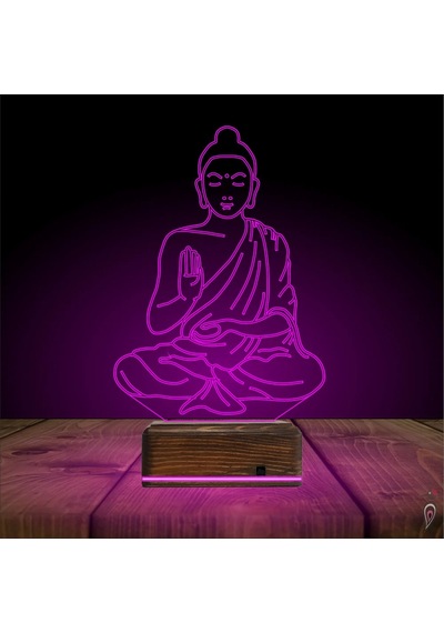 Luvivia Yoga Buda 3d Lamba - Masa Gece Lambası Şeffaf