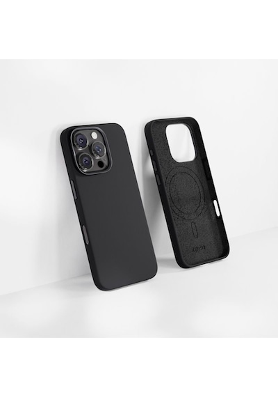 Epico Apple Uyumlu iPhone 16 Pro Mag+ Silikon Kılıf Black Siyah