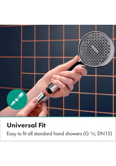 1.60 M - Metaflex Shower Hose 1.60 M, Anti-kink And Flexible, Chrome Effect Coil Wrap 28266000 krom