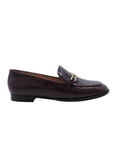 Poletto Hakiki Deri Bordo Loafer Düz 04 2016 72-48 Bordo