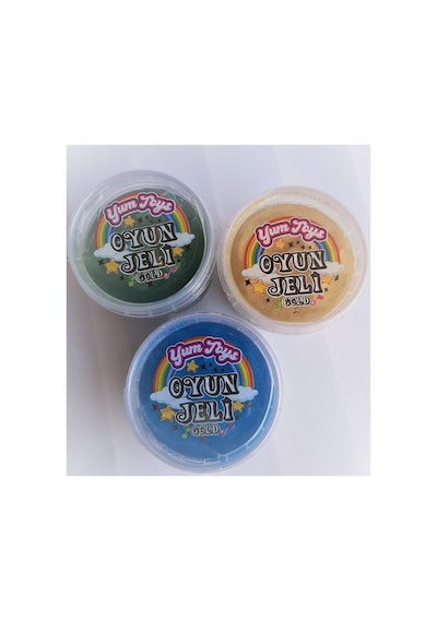 Yumtoys Gold Serisi Slaym - Hazır Slime 3 Renk 3 Kutu 140x3 Gr Gümüş, Sarı, Mavi