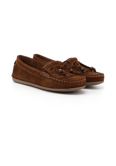 Gönderi(R) Gönderi R Kadın Taba Süet Fiyonklu Hakiki Deri Comfort Loafer Dyza86037180