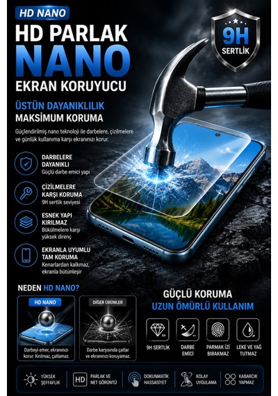 Samsung Galaxy A24 Uyumlu Hd Parlak Nano Ekran Koruyucu 9h Esnek Kırılmaz Koruma