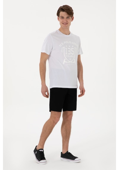 U.S. Polo Assn. Erkek Regular Fit Bisiklet Yaka Beyaz Tişört 50300047-VR013