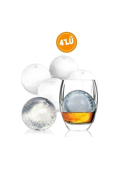 4'lü Küre Buz Kalıbı Sihirli Buz Kalıbı Plastik Diğer