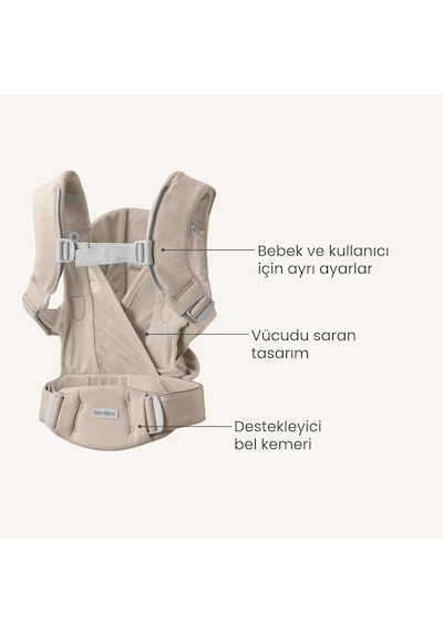 Babybjörn 2 Li Set Begin Ana Kucağı & Kanguru Hold Woven Sand Grey